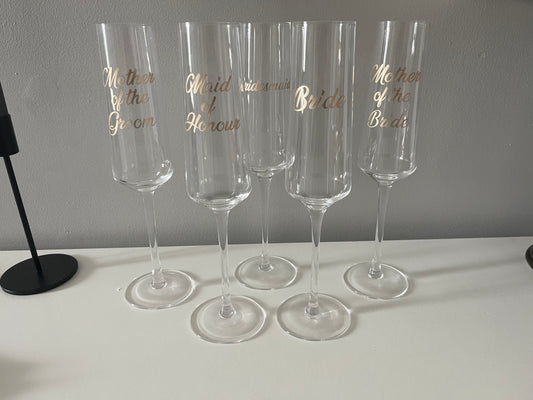 Personalised champagne flutes
