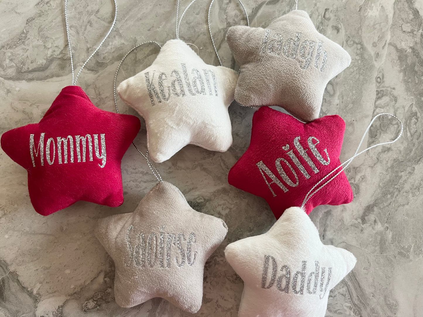 Personalised Christmas tree decorations