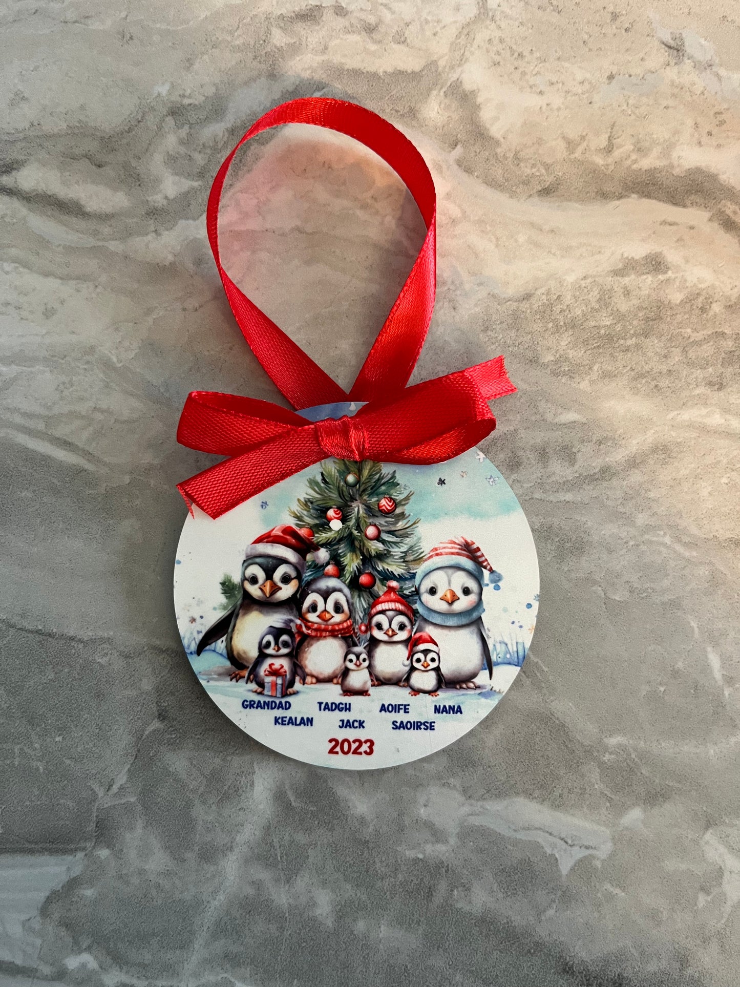 Personalised Christmas tree decorations