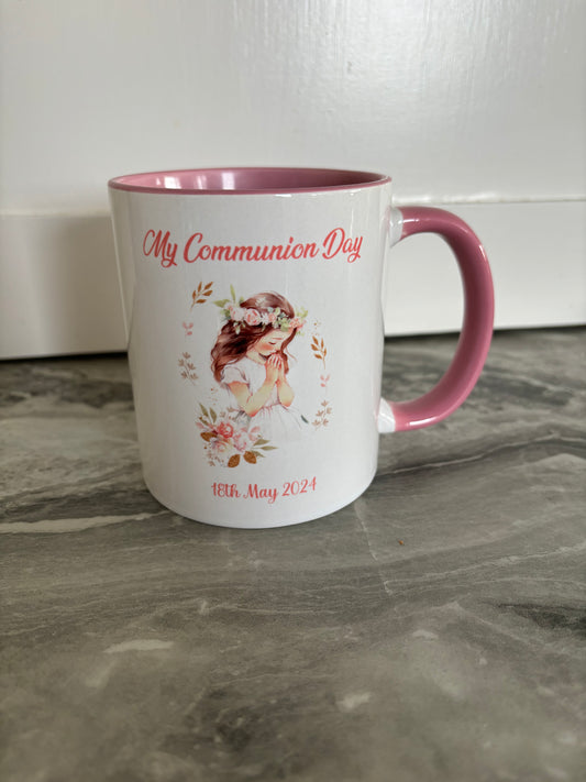 Personalised hot chocolate communion mugs