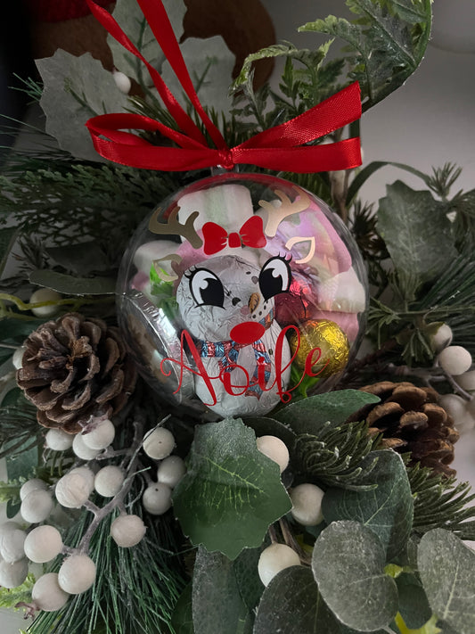Personalised sweet filled bauble