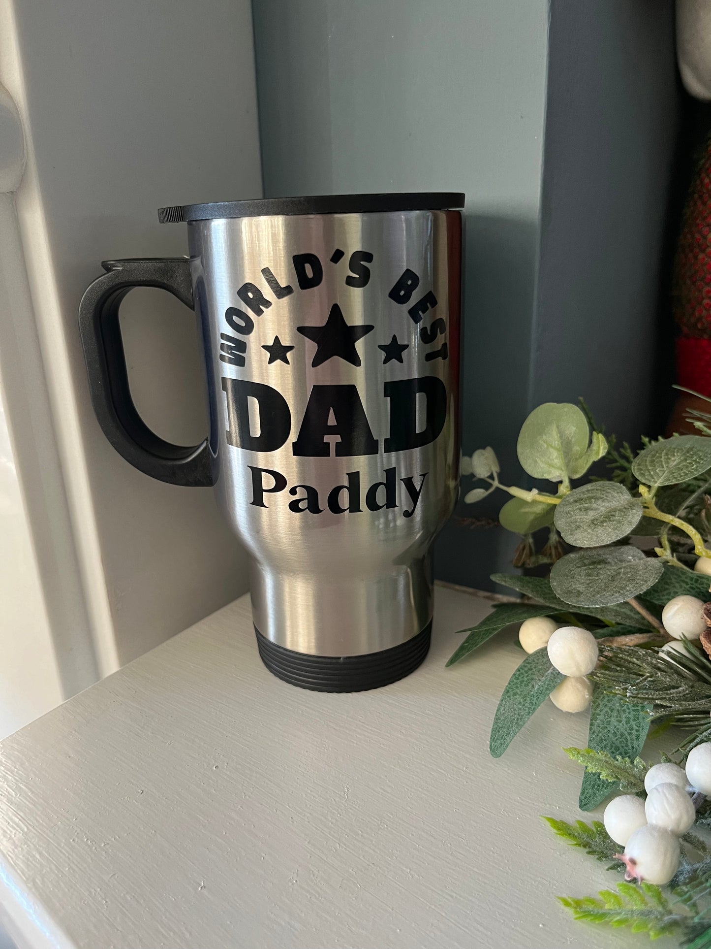 Personalized travel mug