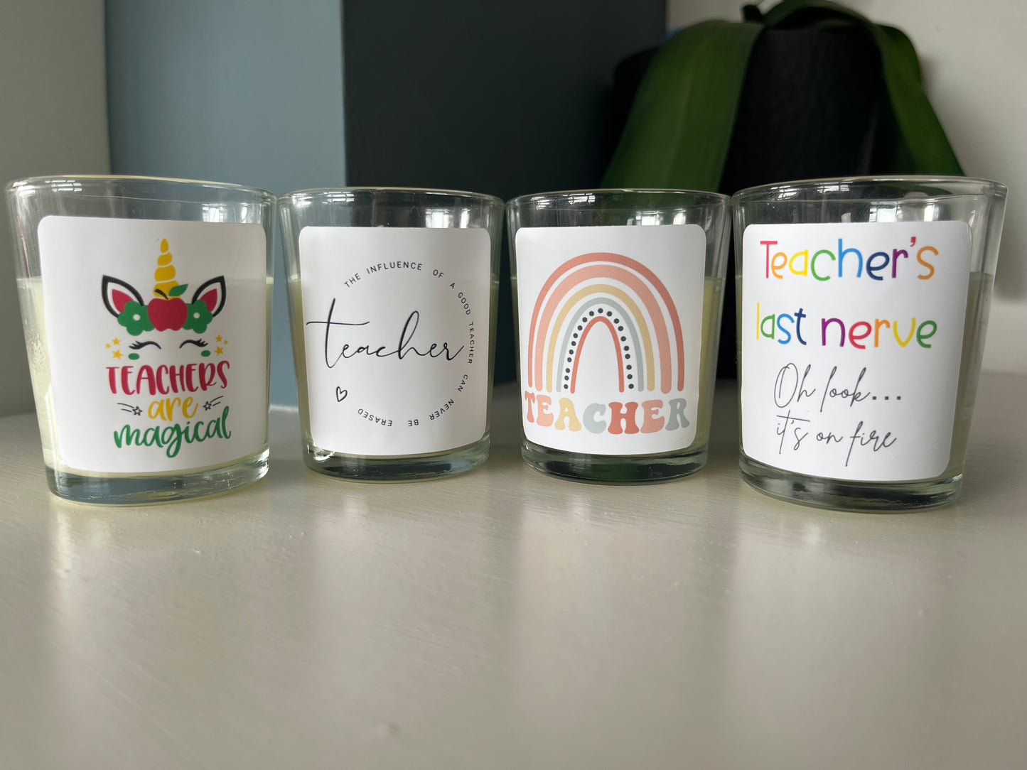 Teacher votive candles