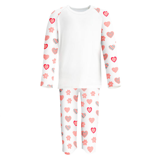 Long sleeved Pyjamas - hearts