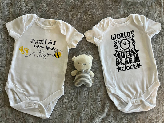 Personalized/ novelty baby vest